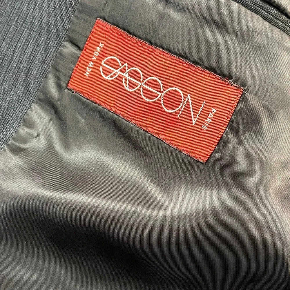Vintage Sasson Men's Charcoal Pinstripe Blazer Suit Jacket 2 Button Classic Fit‎